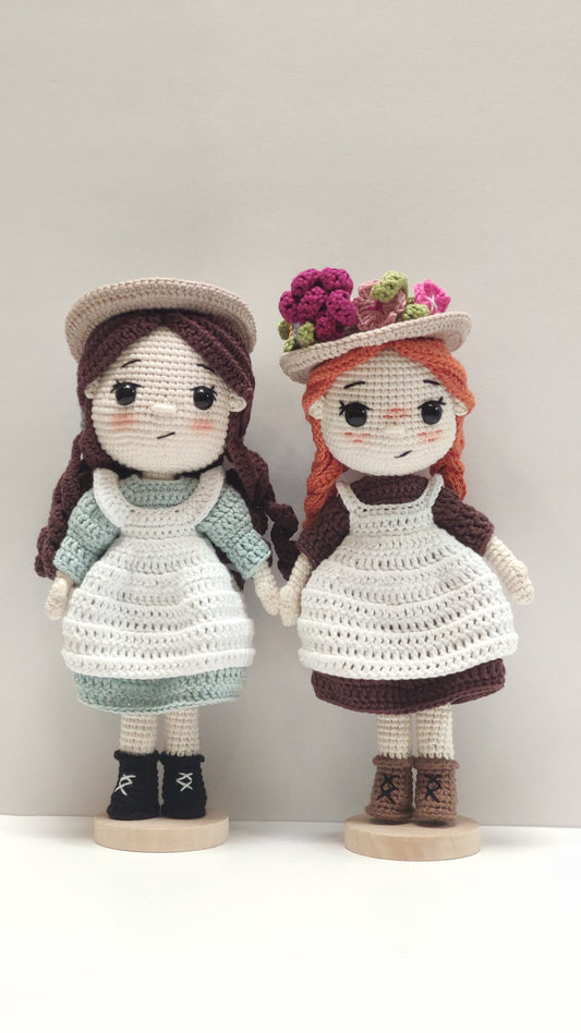 Anne and Diana Crochet Doll Set