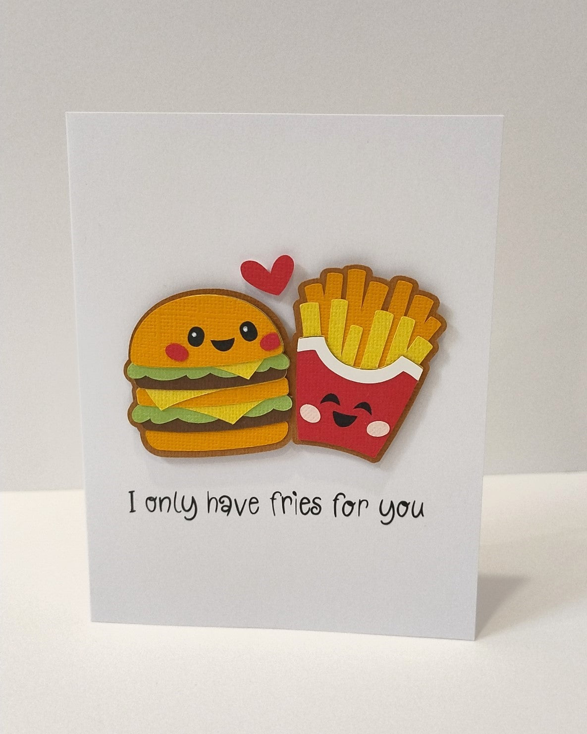 Handmade Burger & Fries Greeting Card