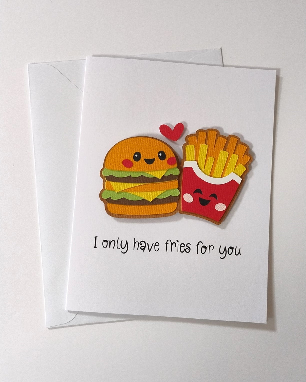 Handmade Burger & Fries Greeting Card